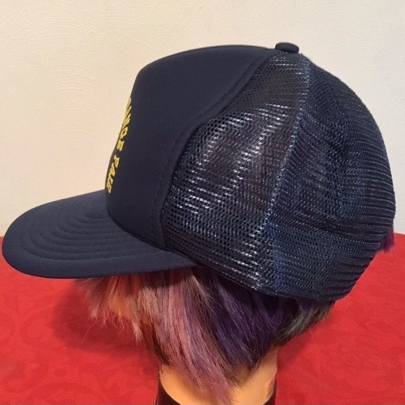 VINTAGE Centre Co. Grange Fair Blue Foam Hat Ball Cap Mesh Trucker SnapBack New! - Picture 3 of 6